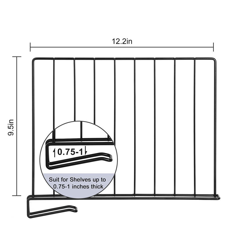 Rebrilliant Hisse Metal Shelf Dividers Wire Shelf Wayfair